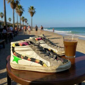 Golden Goose Private Edition., Rare  hightop slide lace up sneakers size 41